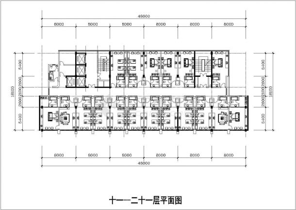 某地区大型酒店平面设计建筑施工图